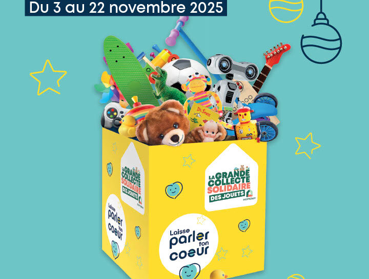 Participez à la grande collecte solidaire des jouets du 3 au 22 novembre 2025.