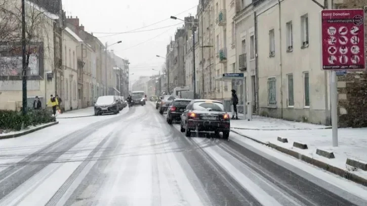 Neige verglas à Nantes