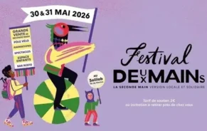 Affiche 2026 du festival DeuxMains © Julia Wauters et Samuel Jan